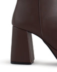 BOTA CAFE BOTÍN TACÓN ANCHO CASUAL PLATAFORMA DAMA MODA 1710619