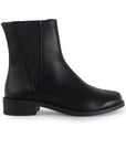 Bota Negro Mujer Suela Plana Botin Corto Elastico Moda Casual 1710620
