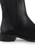 Bota Negro Mujer Suela Plana Botin Corto Elastico Moda Casual 1710620