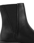 Bota Negro Mujer Suela Plana Botin Corto Elastico Moda Casual 1710620