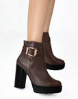 BOTA CAFE DAMA MUJER CASUAL ELEGANTE BOTÍN ALTO 1710623