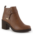 Botin Cafe Mujer Tacon Bajo Nudo Moda Dama Casual Comoda 3402875