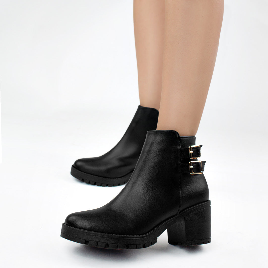 Boot Botin Tacon Hebillas Heeled Bota Calcetin Zara BOTÍN TACÓN