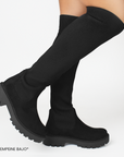 Botas Negro Altas Mujer Moda Elastizada Con Suela Comoda Moda 3402900
