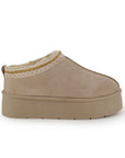Mocasin Beige Mujer Peluche Plataforma Casual Moda Dama 4870030