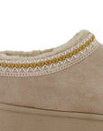 Mocasin Beige Mujer Peluche Plataforma Casual Moda Dama 4870030