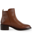 Botin Cafe Mujer Cierre Lateral Tacon Bajo Casual Botas Elegantes 3770161