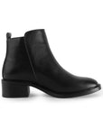 Botin Negro Mujer Cierre Lateral Tacon Bajo Casual Botas Elegantes 3770162