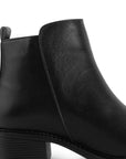 Botin Negro Mujer Cierre Lateral Tacon Bajo Casual Botas Elegantes 3770162