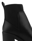 Bota Negro Para Mujer Resorte Moda Casual Tacon Ancho Botin Dama 4640020