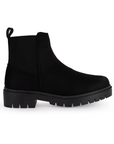 Bota Negro Corta Para Dama Casual Piso Resorte Basica Botin Mujer 4640021
