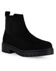 Bota Negro Corta Para Dama Casual Piso Resorte Basica Botin Mujer 4640021
