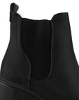 Botín Negro Moda Casual Tacón Plataforma Para Mujer 3830273