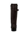 Botas Cafe Largas Dama Estoperoles Moda Casual Tacon Bajo Comoda 3830300