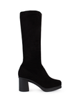 Botin Negro Mujer Tubo Strech Casual Comoda Tacon Cuadrado Moda 4770090