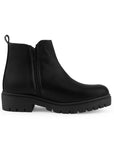 Botas Negro Cortas Urbanas Mujer Suela Track Cierre Metalico 3610095