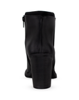 Bota Negro Corta Para Mujer Moda Casual Tacon Ancho 4840024