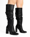 Botas Negro Largas Para Mujer Casual Tacon Alto Moda Elegante 3430037