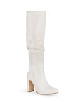 Botas Beige Largas Para Mujer Casual Tacon Alto Moda Elegante 3430038
