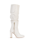 Botas Beige Largas Para Mujer Casual Tacon Alto Moda Elegante 3430038