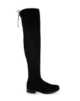Bota Negro Larga Dama Piso Licra Elegante Maxibota Ajuste Mujer 3270227