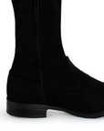 Bota Negro Larga Dama Piso Licra Elegante Maxibota Ajuste Mujer 3270227