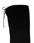 Bota Negro Larga Dama Piso Licra Elegante Maxibota Ajuste Mujer 3270227