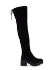 Bota Negro Larga Para Mujer Casual Elegante Invierno Ajustable 3270277