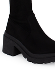 Bota Negro Larga Para Mujer Casual Elegante Invierno Ajustable 3270277
