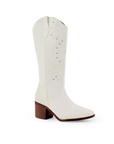 Bota Beige Alta Detalle Costura Suela Contrastante Mujer 3270321