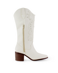 Bota Beige Alta Detalle Costura Suela Contrastante Mujer 3270321