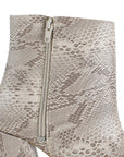 Botin Beige Tacon Grueso Punta Redonda Moda Invierno 4220038