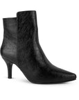 Bota Negro Corta Tacon Delgado Puntal Elegante Botin Moda 4040806