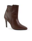 Bota Cafe Mujer Puntal Tacon Delgado Botin Formal Dama Casual 4040810