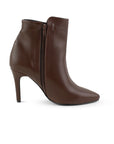 Bota Cafe Mujer Puntal Tacon Delgado Botin Formal Dama Casual 4040810