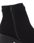 Botines Negro Plataforma Alta Mujer Tacon Ancho Confortable Moda 4760089