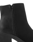 Botin Negro Mujer Casual Cierres Laterales Tacon Grueso Moda 4760092