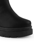 Botin Negro Casual Elastico Lateral Tacon Ancho Moda Casual 2880111