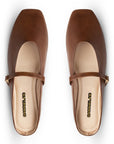 Duo de balerinas tipo mules cafés y beige con pulsera decorativa | Mod.340D3095-3096