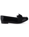 Mocasines Negro Casual Piso Mujer Con Moño Elegante Moda 3510179