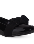 Mocasines Negro Casual Piso Mujer Con Moño Elegante Moda 3510179