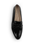 Mocasin Negro De Vestir Para Mujer Con Moño Casual Elegante 3510197