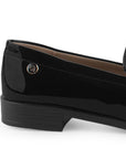 Mocasin Negro De Vestir Para Mujer Con Moño Casual Elegante 3510197