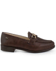 Zapatos Cafe Mujer Mocasin Elegante Comodo Herraje Metalico 3510199