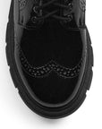 Mocasin Negro Casual Dama Cordones Zapato Mujer Moda 4290073