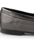 Mocasin Gris Casual Herraje Moda Mujer Plano Zapato Dama Formal 3402866