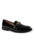 Mocasin Negro Mujer Casual Herraje Elegante Zapato Para Dama 4910029