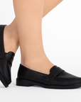 Mocasin Negro Dama Casual Piso Comodo Zapato Para Mujer Formal 4030111