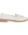 Mocasin Beige Dama Piso Motitas Casual Moda Comodo Formal Mujer 4030114
