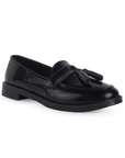 Mocasin Negro Dama Piso Motitas Casual Moda Zapato Mujer 4030118